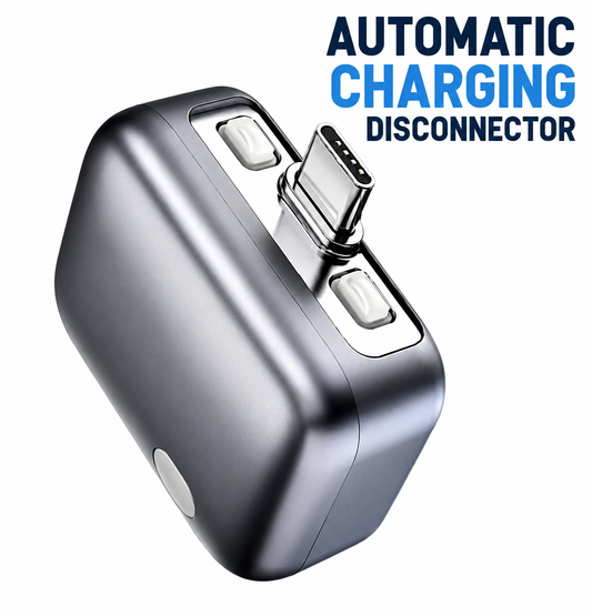 Automatic Charging Disconnector | Model LX-007 | Smart Auto Power Cut-Off Battery Protector | Type-C to Type-C Fast Charging Guardian