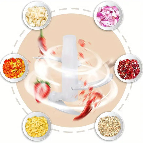 Manual Hand Push Multifunctional Chopper